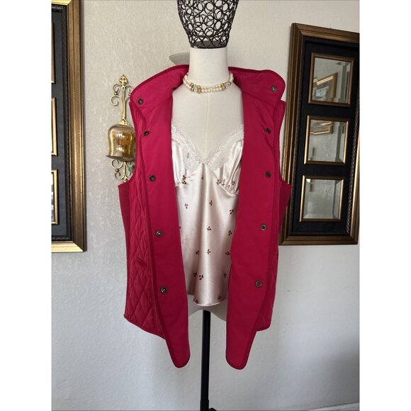 Talbots Weatherproof Quilted Puffer Casual Vest Dark Pink Women’s Size S - Picture 12 of 16